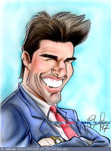 Tom Cruise Cartoon Character (in Movie Stars Funny Cartoon Characters)