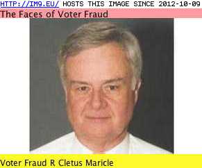 Voter Fraud R Cletus Maricle (in Voter Fraud Faces)