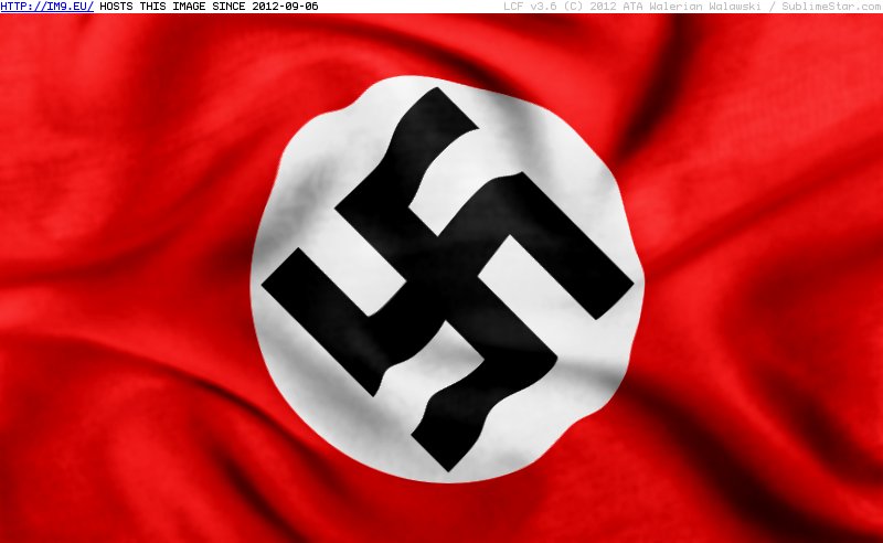 Wrinkled Nazi Silk Flag (in Historical photos of nazi Germany)