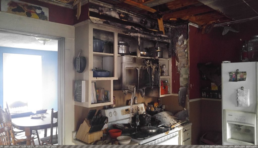 [Wtf] Aftermath of our 'small' grease fire last night. (in My r/WTF favs)