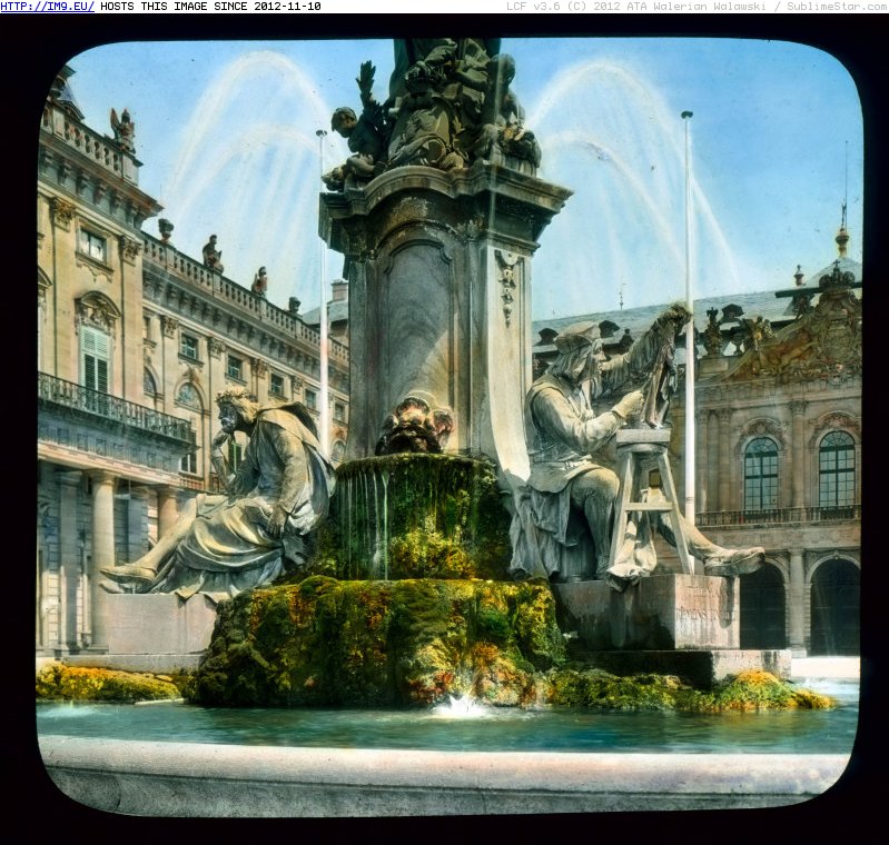 Wurzburg. Franconia Fountain - detail of Walther von der Vogelweide, Tilman Riemenschneider (1930).1862 (in Branson DeCou Stock Images)